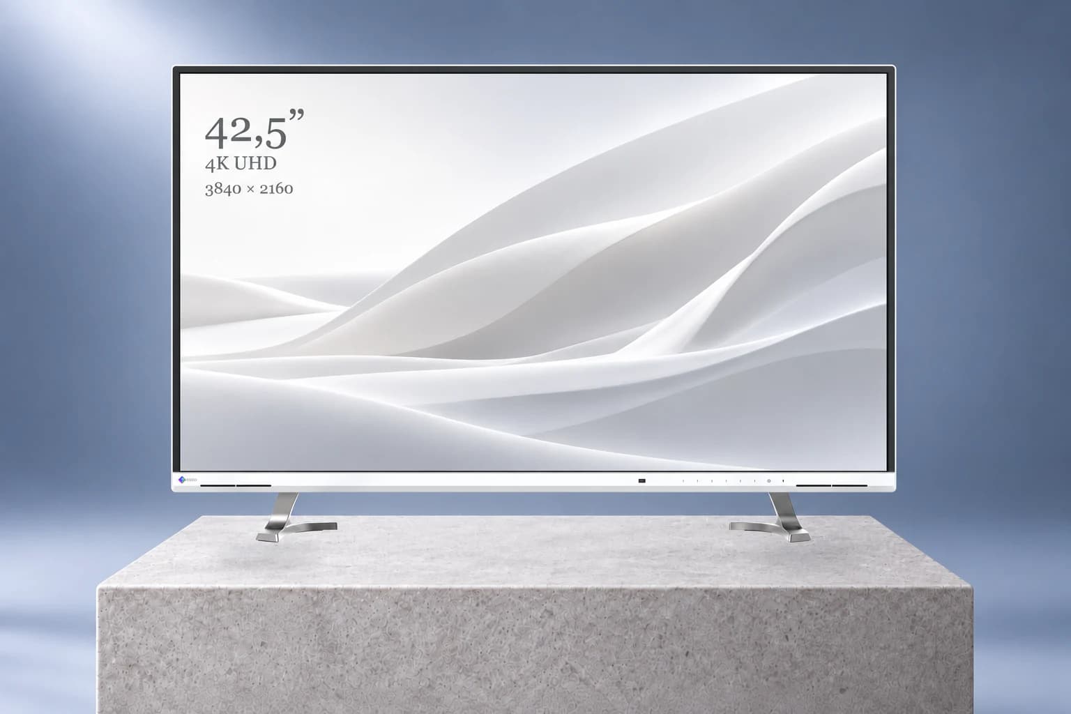EIZO FlexScan EV4340X · blanc, vue de face en studio.