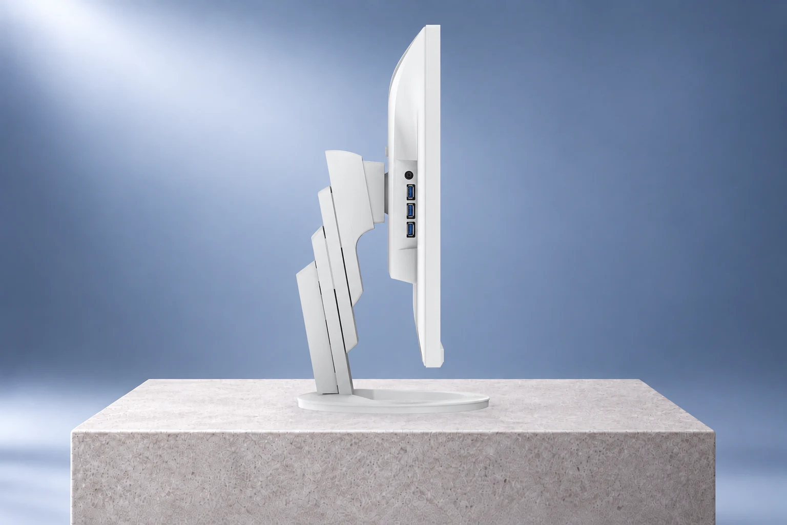 EIZO FlexScan EV2720S · blanc, vue de profil.