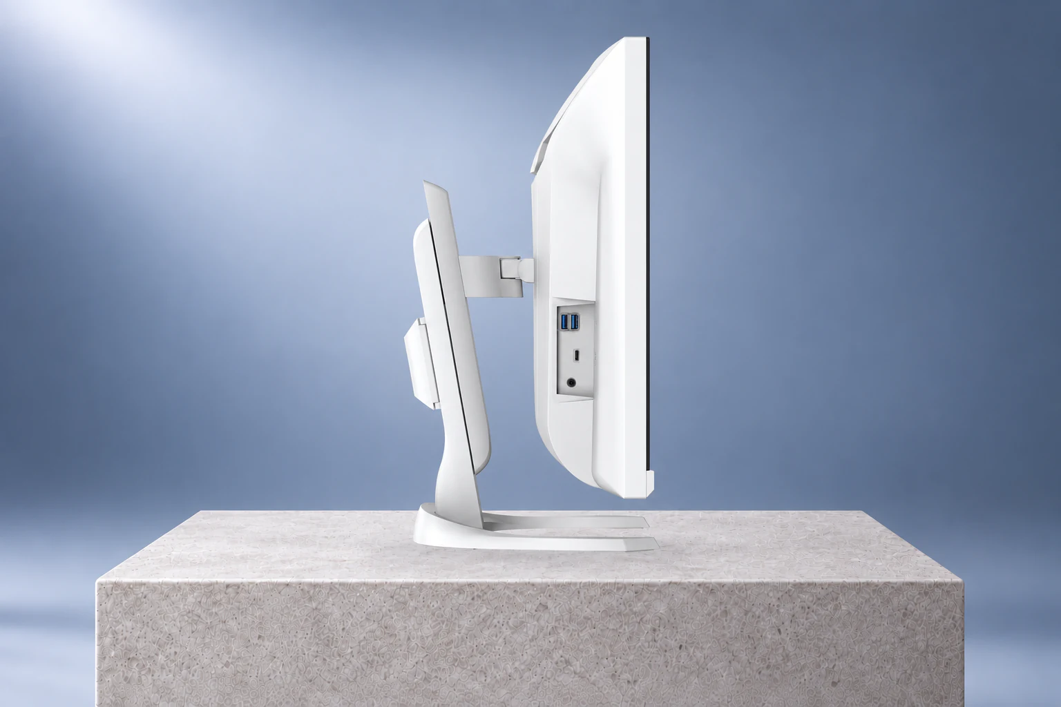 EIZO FlexScan EV3450XC · blanc, vue de profil.